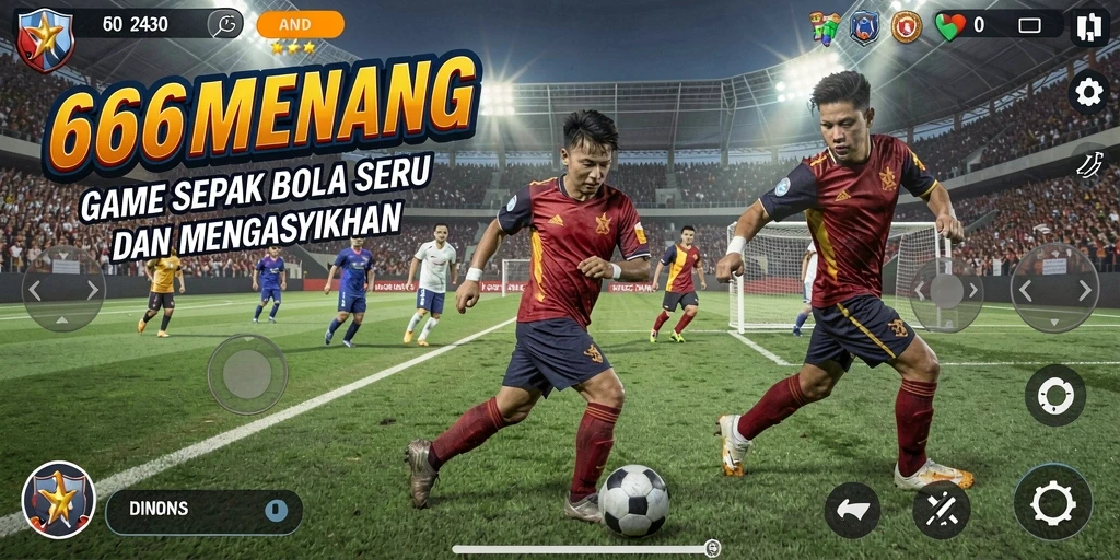Tampilan menarik dari gameplay <strong>666MENANG</strong> yang penuh aksi sepak bola.