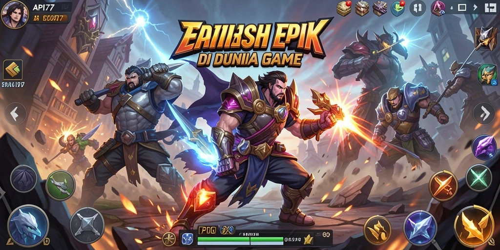 Screenshot gameplay API77 menampilkan pertarungan seru dan karakter menarik.