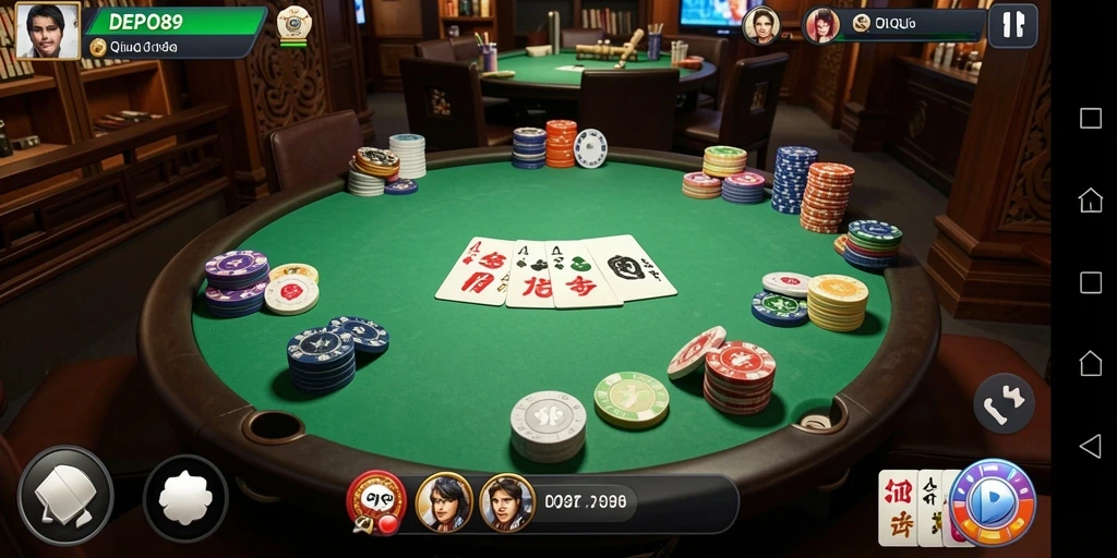 Gameplay seru DEPO89 dalam permainan QiuQiu.