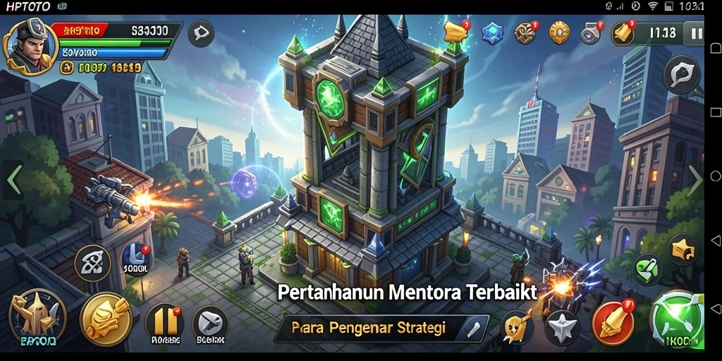 Screenshot HPTOTO menampilkan aksi mendebarkan dalam tower defense.