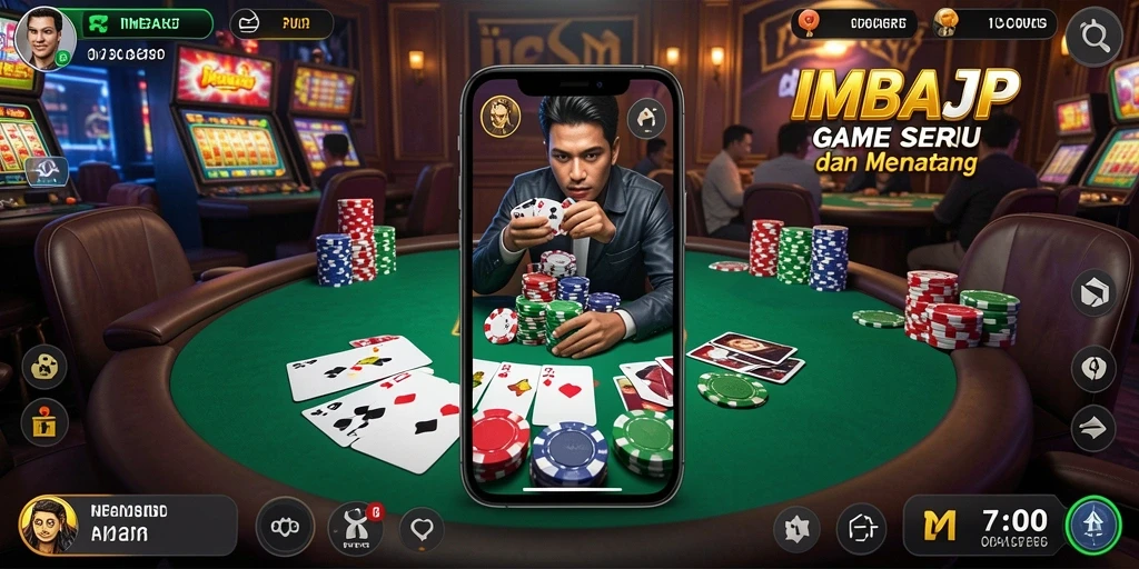 Tampilan gameplay poker yang mendebarkan di IMBAJP.