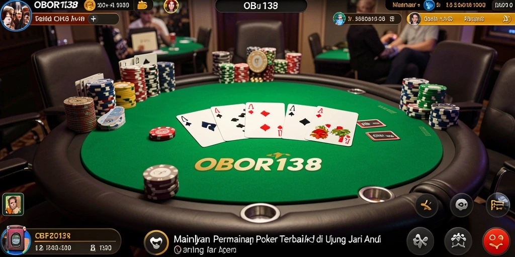 Screenshot OBOR138 menampilkan aksi seru permainan Poker.