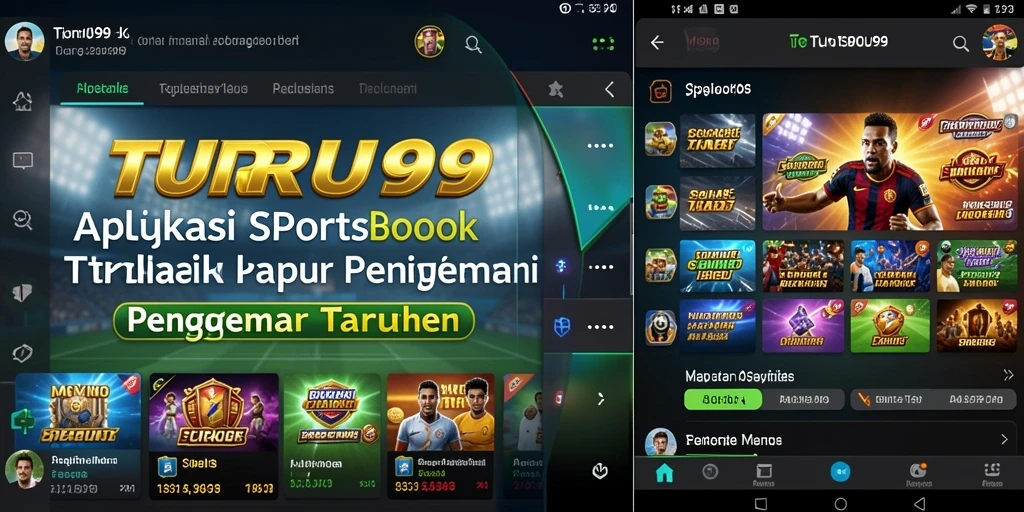 Tampilan menarik TURU99 saat gameplay Sportsbook.