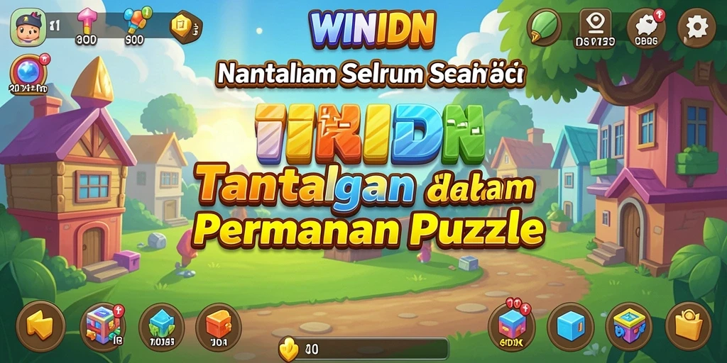 Screenshot gameplay WINIDN yang menampilkan berbagai tantangan puzzle.