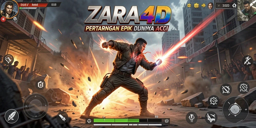 Screenshot ZARA4D menampilkan aksi pertarungan yang mendebarkan.